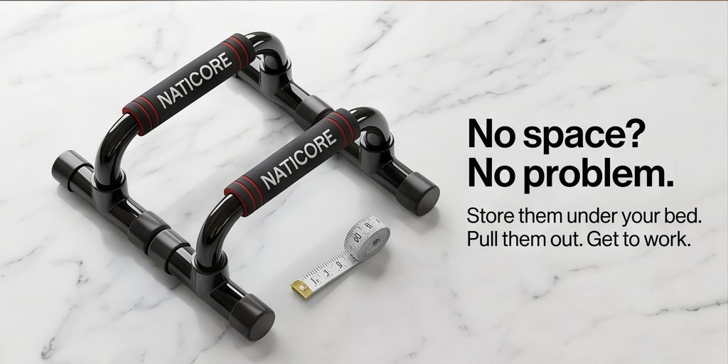 NATICORE Ergonomic Push-Up Bars – Anti-Slip