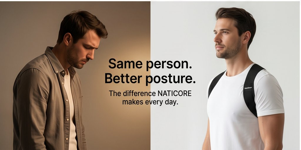NATICORE Posture Support Belt – Shoulder & Back Support