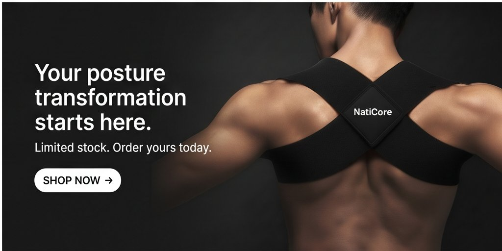 NATICORE Posture Support Belt – Shoulder & Back Support