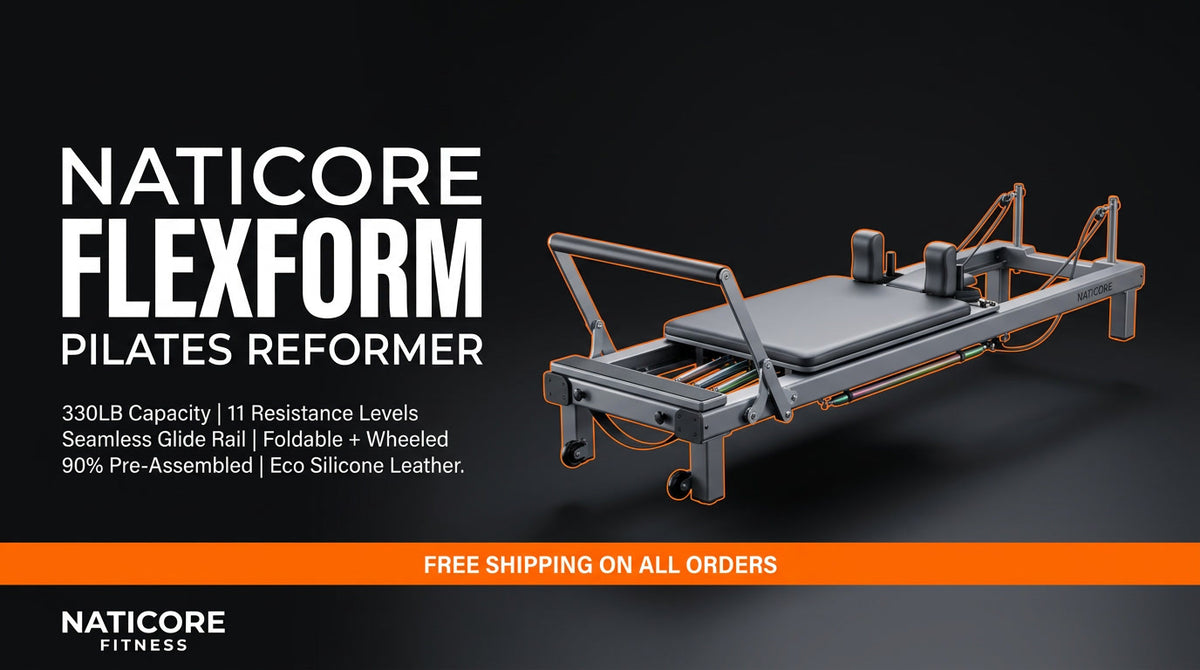 NATICORE FlexForm Pilates Reformer — Foldable Home