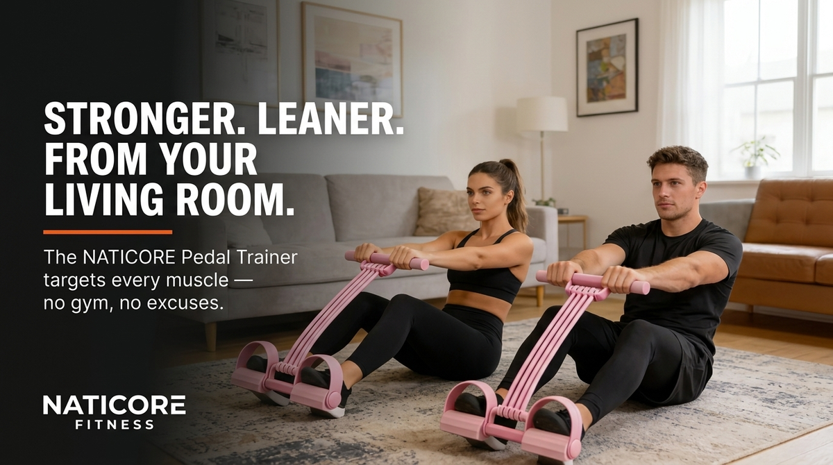 NATICORE 6-Tube Pedal Resistance Trainer — Full Body