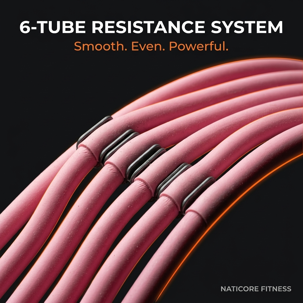 NATICORE 6-Tube Pedal Resistance Trainer — Full Body