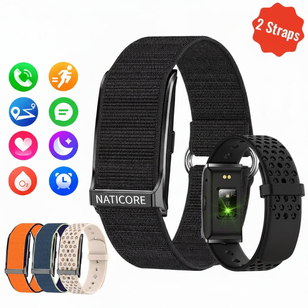 NATICORE Fitness Smart Watch for Men & Women – Fitness Tracker with Heart Rate & Blood Pressure Monitor, Waterproof Sports Smartwatch with Sleep Tracking & Multi-Sport Modes