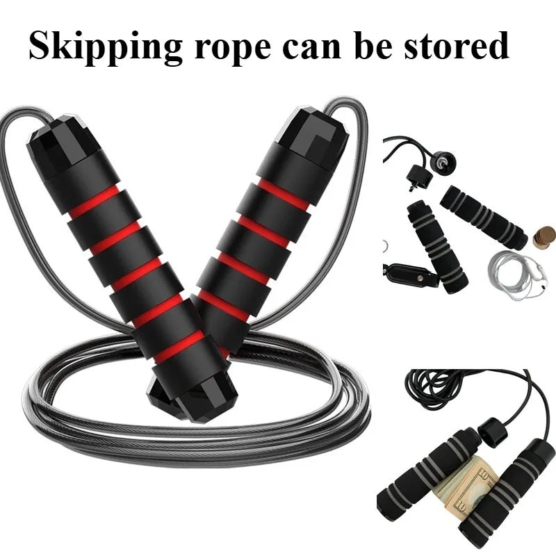 NATICORE Speed Jump Rope – Adjustable Steel Wire Skipping Rope with Tangle-Free Bearings | Cardio & HIIT Training