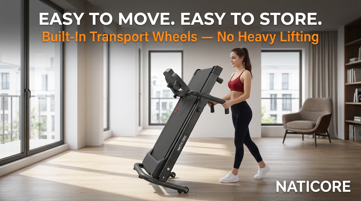 Smart Folding Treadmill 2.5HP 300LB Fitshow App | NATICORE