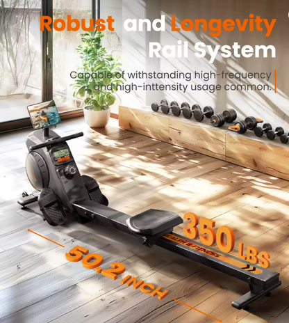 Magnetic Rowing Machine 16-Level 350LB Bluetooth | NATICORE