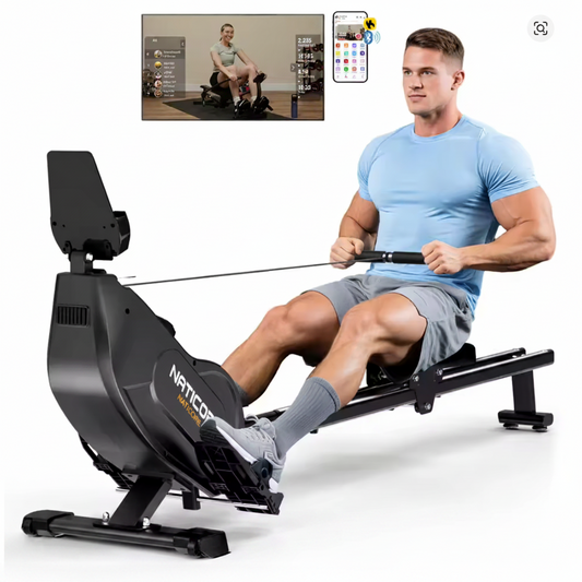Pro Magnetic Rowing Machine 115LB 16-Level Bluetooth | NATICORE