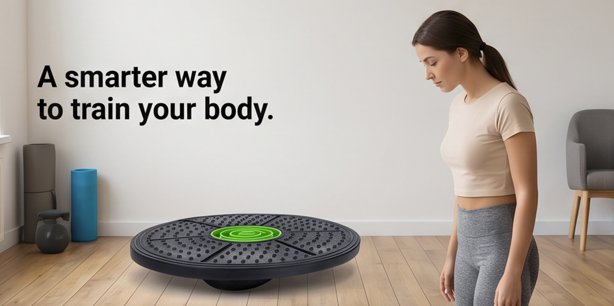 NATICORE Fitness BalancePro Yoga Stability Board – 360° Balance Trainer for Core, Stability & Flexibility