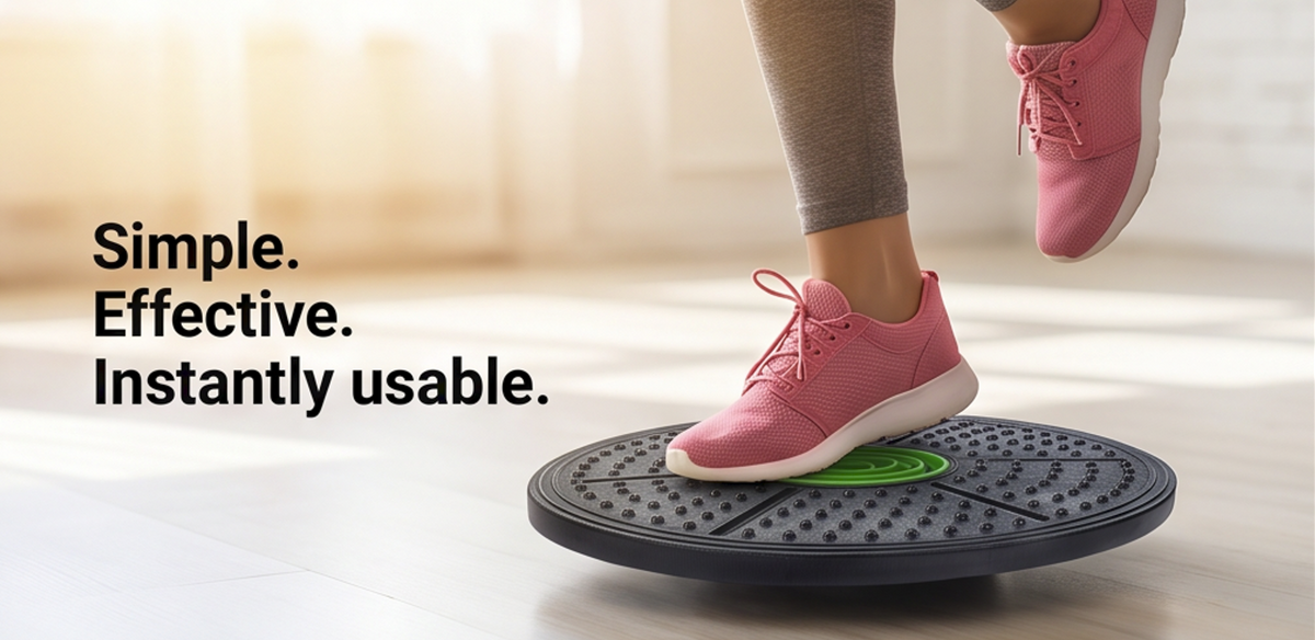 NATICORE Fitness BalancePro Yoga Stability Board – 360° Balance Trainer for Core, Stability & Flexibility