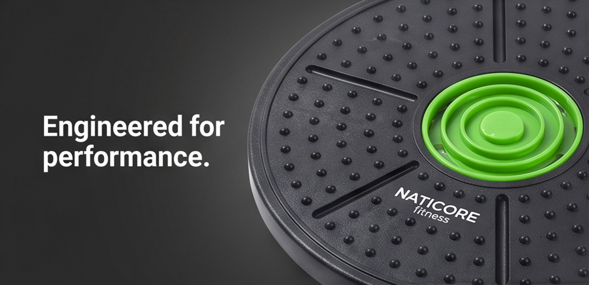NATICORE Fitness BalancePro Yoga Stability Board – 360° Balance Trainer for Core, Stability & Flexibility
