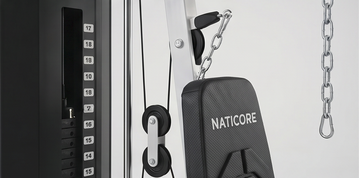 NATICORE Home Gym Station – Full-Body Workout System with Weights