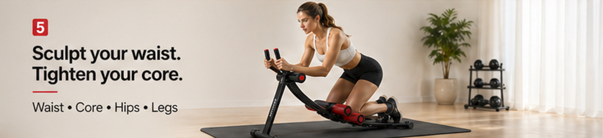 NATICORE Fitness Foldable Ab Machine – 440Lbs LCD Trainer