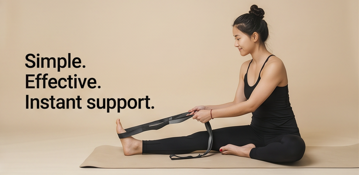 NATICORE Fitness FlexLoop Yoga & Stretching Strap with 12 Loops