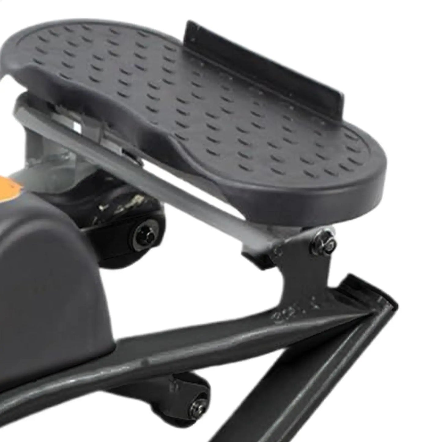 Black exercise stepper on a white background
