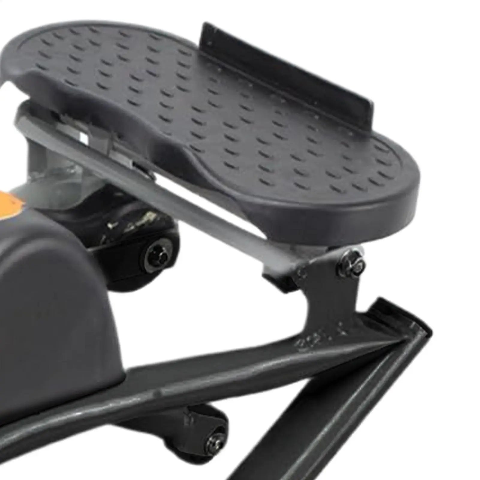 Black exercise stepper on a white background