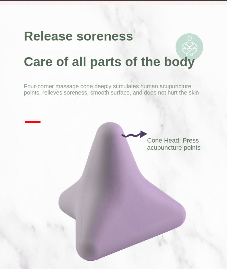 NATICORE TriRelief silicone massage cone for deep muscle recovery back neck and hip pain relief