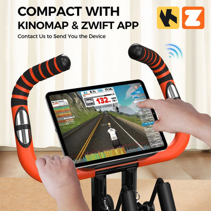 NATICORE 4-in-1 Foldable Exercise Bike – 8-Level Resistance, Arm Bands, Pulse Sensor & Back Support for Home Gym