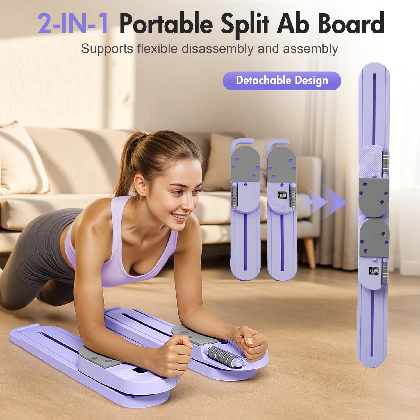 NatiCore Portable Pilates Reformer Board – Full Body Trainer