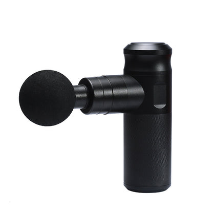 Black massage gun on a white background