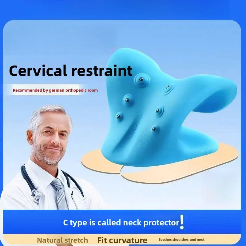 C-Shaped Pillow Cervical Massage Pillow Neck Correction Traction Support Massage Pillow Health Protection Equipment