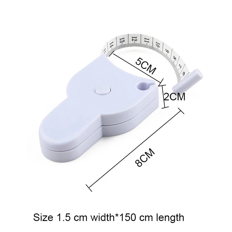 Portable Fitness Telescopic Health Tape Measure with Handle Torch Y-Shaped Tape Measure Waist Circumference Tape Measure