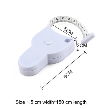 Portable Fitness Telescopic Health Tape Measure with Handle Torch Y-Shaped Tape Measure Waist Circumference Tape Measure