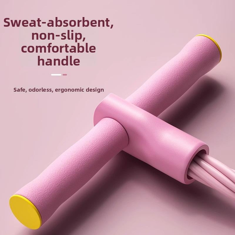 Multifunction Pedal Resistance Trainer with 6 Tubes Stronger Resistance for Effective Training Portable Foot Pedal Exerciser for Full Body Home Workout Stretching & Fitness Training