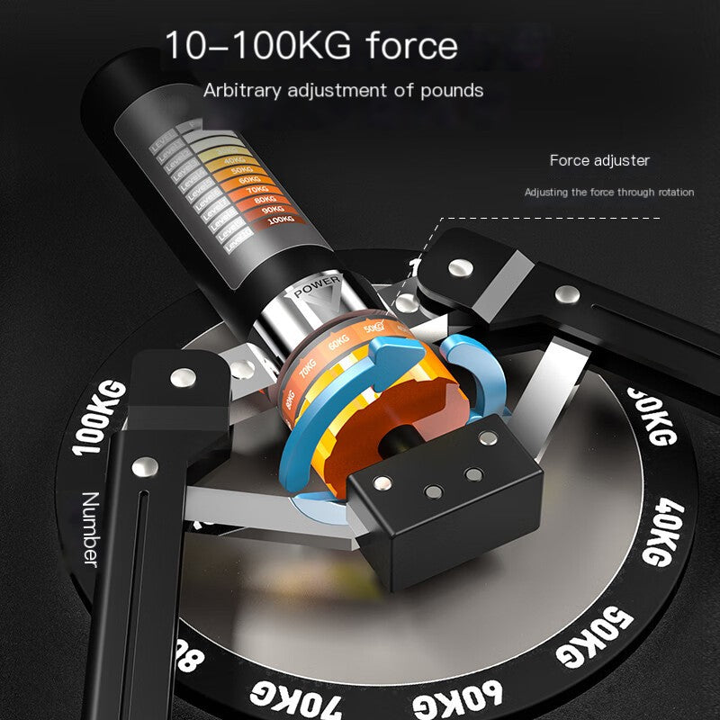 Force adjuster with adjustable force measurement on a black background