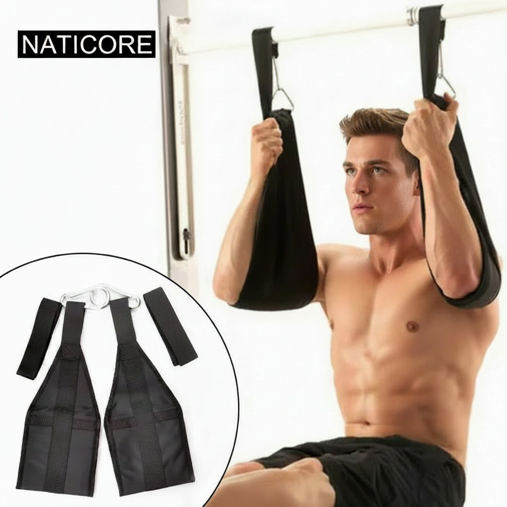 Fitness AB Sling Straps Suspension Rip-Resistant Heavy Duty Pair for Pull up Bar Hanging Leg Raiser Home Gym Fitness Equipment