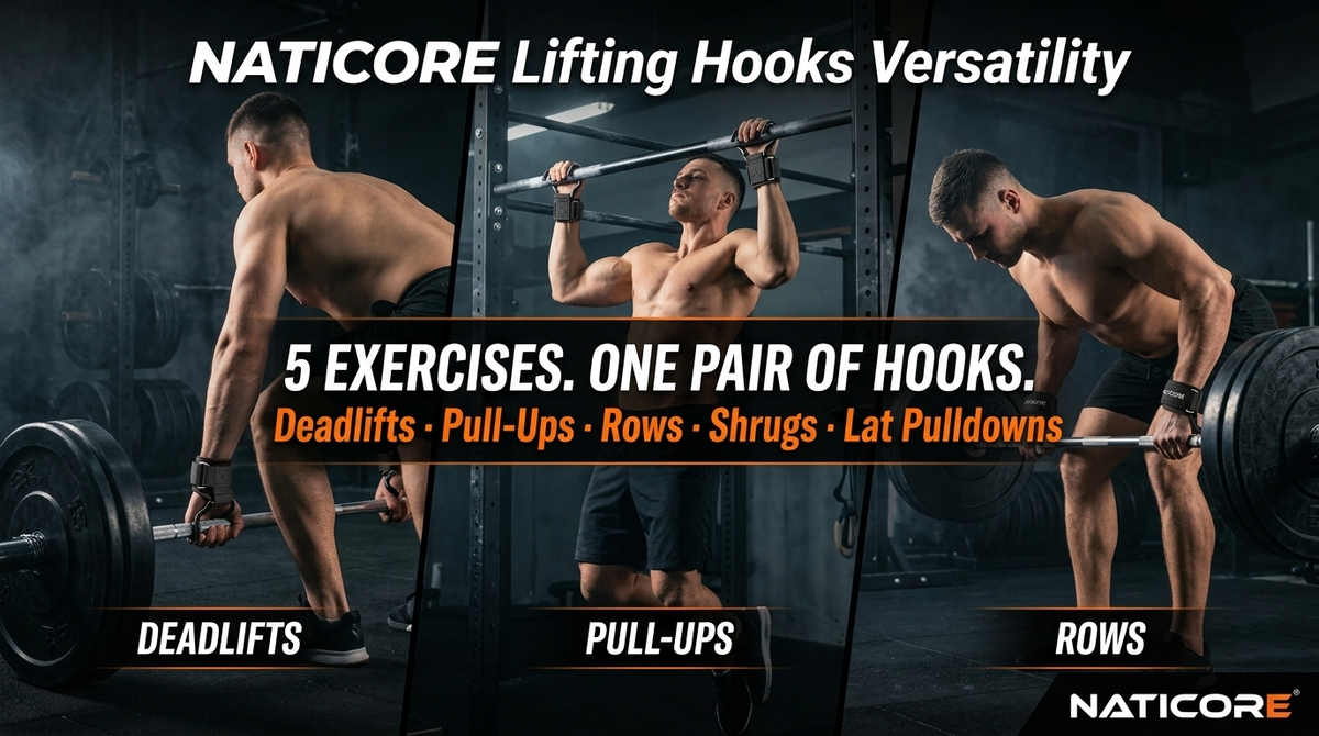 NATICORE Fitness PowerHook Lifting Hooks