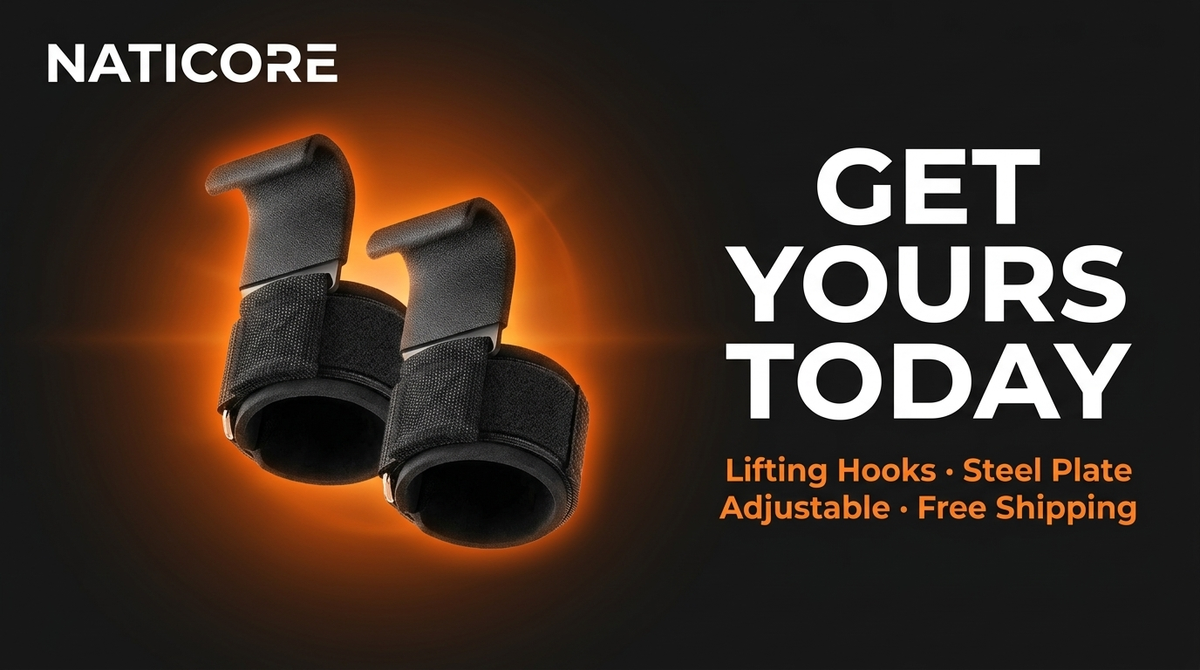 NATICORE Fitness PowerHook Lifting Hooks