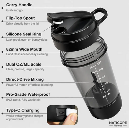 Electric Protein Shaker Bottle